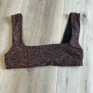 JCrew animal print swim top